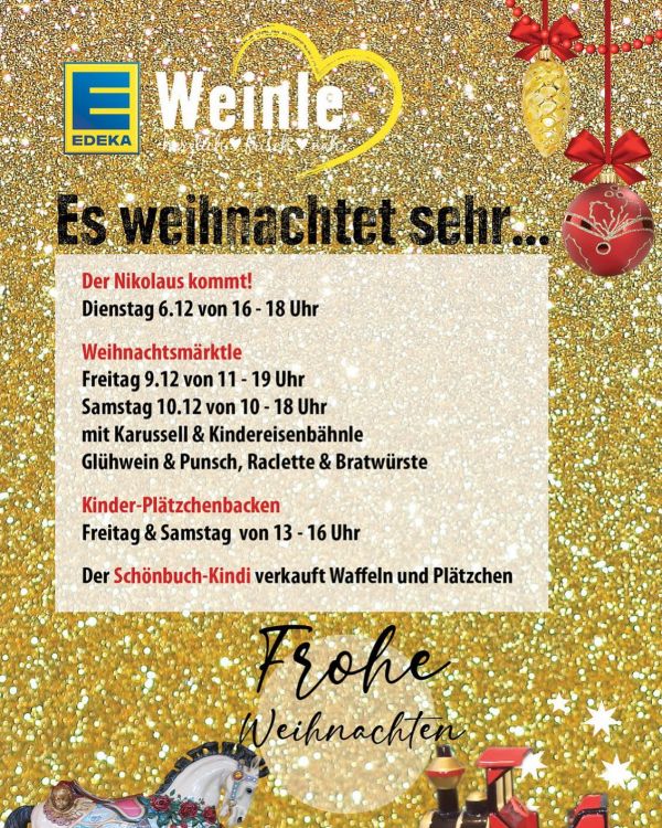Edeka Weihnachtsmärktle 2023 Edeka Weinle Weihnachtsmärktle 2023 in Gärtringen