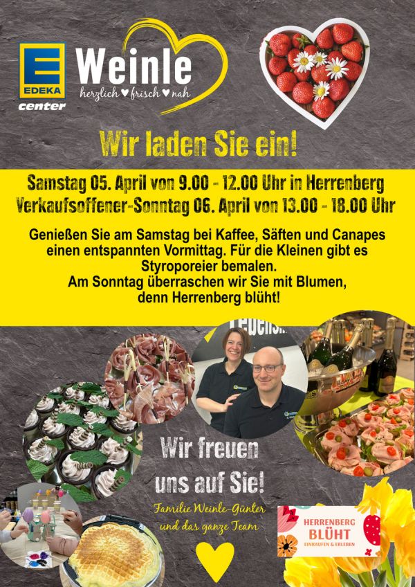 Plakat zum Kundenfrühstück in Herrenberg
